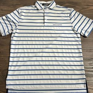 RLX Ralph Lauren The Players Blue and Green Striped Polo